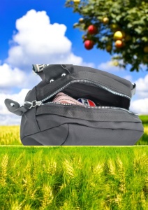 Geanta crossbody din material textil pentru femei R1929, curea reglabila, 21x18x13cm, Negru - Img 6