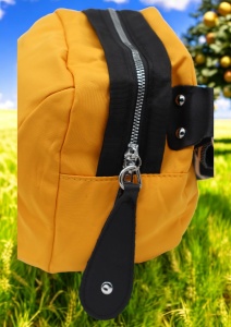 Geanta crossbody din material textil pentru femei R1929, curea reglabila, 21x18x13cm, Galben - Img 6