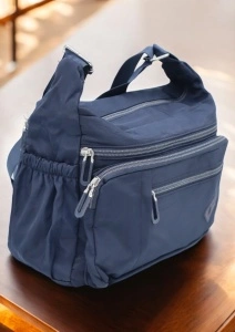Geanta crossbody pentru femei R1015, 30x20x12cm, Bleumarin