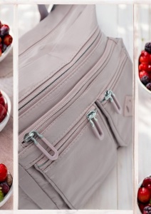Geanta crossbody pentru femei R1017, curea extensibila, 30x20x15cm, Roz - Img 6