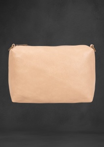 Geanta dama tip shopper, piele ecologica, model cu perforatii, R2500700999, apricot - Img 7
