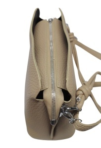 Geanta de dama crossbody, design minimalist texturat, compartimentare multipla, curea ajustabila, R87010, kaki - Img 2