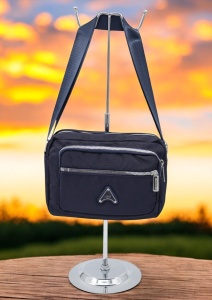 Geanta de dama tip crossbody R241, curea reglabila, 25x18x6cm, Bleumarin