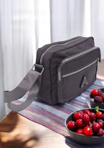 Geanta de dama tip crossbody R241, curea reglabila, 25x18x6cm, Gri - Img 3