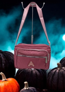 Geanta de dama tip crossbody R241, curea reglabila, 25x18x6cm, Roz inchis
