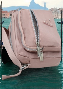 Geanta de dama tip crossbody R241, curea reglabila, 25x18x6cm, Roz - Img 7