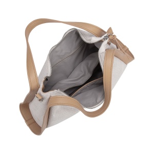 Geanta de Umar Dama Diana&Co Firenze, Stil Hobo, Canvas/PU, DJC932-2, chocolate - Img 3