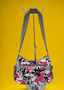 Geanta de umar femei R524, material rezistent, curea reglabila, buzunare laterale cu fermoar, 27x20x10cm - Img 2