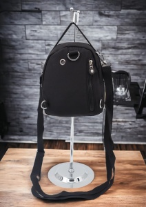 Mini rucsac multifunctional R60, material impermeabil, curea reglabila si detasabila, 20x19x11cm, Negru - Img 6
