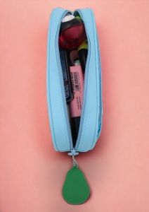 Penar pentru fete cu doua compartimente si breloc detasabil R60, 23x8x6cm, Bleu - Img 9