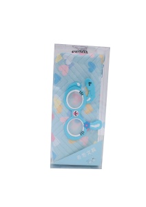 Penar pentru fete, cu inimioare, R126, 20x9x4cm, Bleu - Img 7