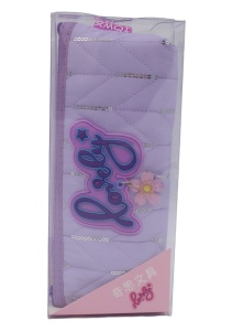 Penar pentru fete cu paiete si cusaturi aplicate R143, 21x10x4cm, Lila - Img 3