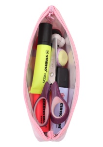 Penar pentru fete cu paiete si cusaturi aplicate R143, 21x10x4cm, Roz - Img 9