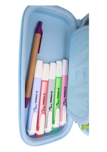 Penar pentru fete R6007, compartimente multiple, cu cifru, 22x10x4cm, Bleu - Img 8