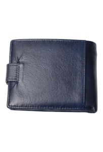 Portofel barbati din piele naturala, inchidere capsa, 12.5x10x2,5cm, R0111YK, bleumarin - Img 2