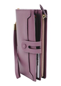 Portofel de damă din piele naturală Hassion R12 violet - Img 11