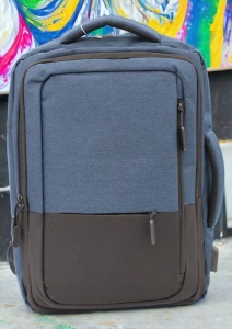 Rucsac multifunctional pentru laptop si tableta R1129, port USB, 43x31x17cm, Bleumarin