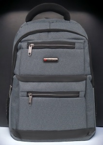Rucsac pentru laptop R23382, impermeabil, 48x34x19cm, maner si bretele buretate, Gri