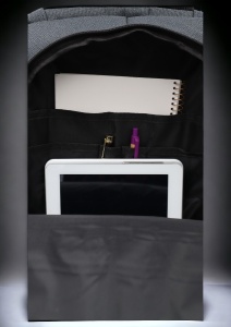 Rucsac pentru laptop R23382, impermeabil, 48x34x19cm, maner si bretele buretate, Gri - Img 11
