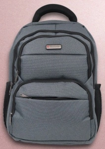 Rucsac pentru laptop R23384, impermeabil, 48x32x22cm, bretele intarite si sistem de prindere pe troler, Gri