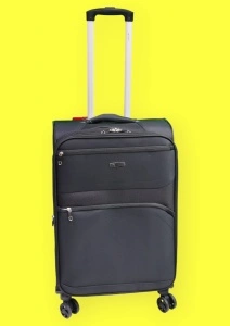 Troler My Travel R412, dimensiune medie 24", 60x41x27cm, negru