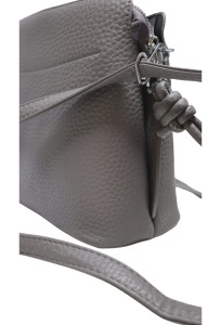 Geanta de dama crossbody, design minimalist texturat, compartimentare multipla, curea ajustabila, R87010, gri - Img 3