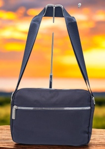 Geanta de dama tip crossbody R241, curea reglabila, 25x18x6cm, Bleumarin - Img 2