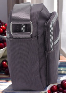 Geanta de dama tip crossbody R241, curea reglabila, 25x18x6cm, Gri - Img 4