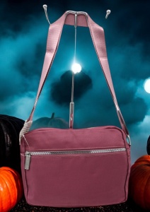 Geanta de dama tip crossbody R241, curea reglabila, 25x18x6cm, Roz inchis - Img 2