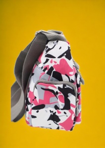 Geanta de umar femei R524, material rezistent, curea reglabila, buzunare laterale cu fermoar, 27x20x10cm - Img 3
