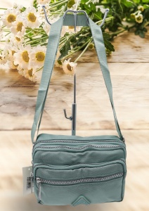 Geanta de umar pentru femei R88014, curea reglabila, 19x12x8cm, Verde deschis