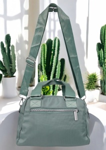 Geanta pentru femei cu manere, curea reglabila si detasabila R306, 25x16x13cm, Verde deschis - Img 2