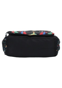 Geanta pentru femei tip crossbody R1130, material textil, curea reglabila, 25x16x13cm, Negru02 - Img 4