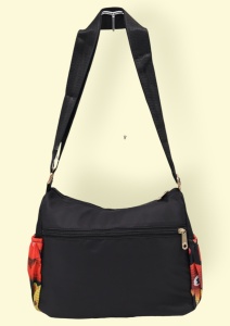 Geanta pentru femei tip crossbody R1130, material textil, curea reglabila, 25x16x13cm, Negru07 - Img 2