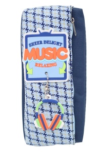 Penar pentru copii Music R7304, doua compartimente, 20x9x6cm, Bleumarin