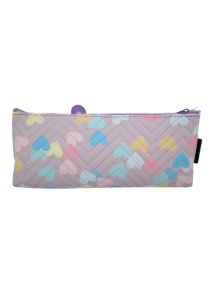 Penar pentru fete, cu inimioare, R126, 20x9x4cm, Lila - Img 2