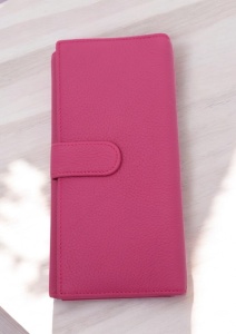 Portofel dama din piele naturala Hassion R05 fuchsia - Img 2