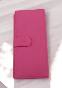Portofel dama din piele naturala Hassion R05 fuchsia - Img 2