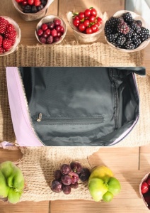 Rucsac de dama din material textil R2276, barete reglabile, compatibil A4, 34x27x12cm, Lila - Img 7