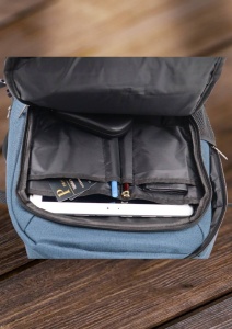 Rucsac multifunctional pentru laptop R49103, bleumarin, impermeabil, 48x32x20cm - Img 6