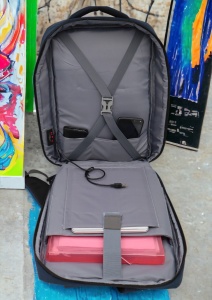 Rucsac multifunctional pentru laptop si tableta R1129, port USB, 43x31x17cm, Bleumarin - Img 12