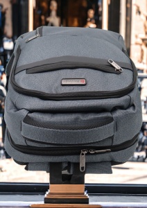 Rucsac pentru laptop R23381, gri, 48x31x20cm, bretele intarite si sistem de prindere pe troler - Img 6