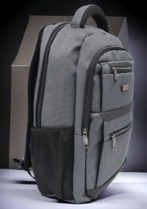 Rucsac pentru laptop R23382, impermeabil, 48x34x19cm, maner si bretele buretate, Gri - Img 2