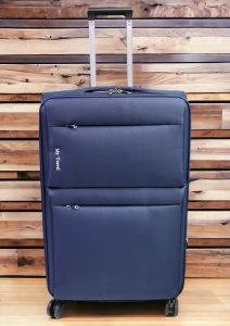 Troler My Travel R001, dimensiune mare 28", 4 roti pivotante, 70x47x32cm, Bleumarin