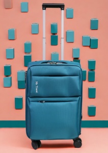 Troler My Travel R001, dimensiune mica 20", 4 roti pivotante, 50x35x25cm, Turcoaz