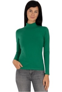 Bluza dama tip maleta cu guler inalt, Knox B2005, verde XL