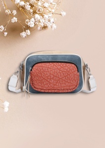 Geanta crossbody de dimensiune mica, piele ecologica, bretea extensibila si detasabila, R1358, blue