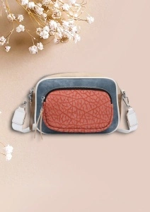Geanta crossbody de dimensiune mica, piele ecologica, bretea extensibila si detasabila, R1358, blue