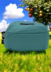 Geanta crossbody din material textil pentru femei R1929, curea reglabila, 21x18x13cm, verde - Img 2