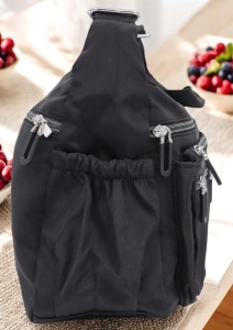 Geanta crossbody pentru femei R1017, curea extensibila, 30x20x15cm, negru - Img 2